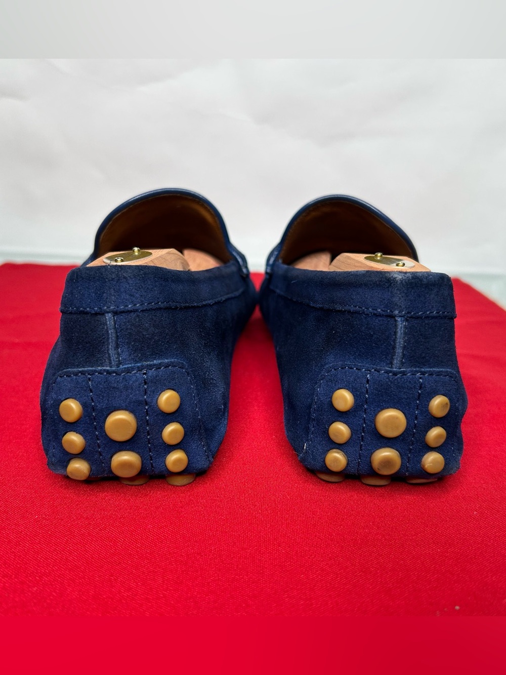Gucci Blue Suede Loafers Drivers 11  Navy - Picture 3 of 8